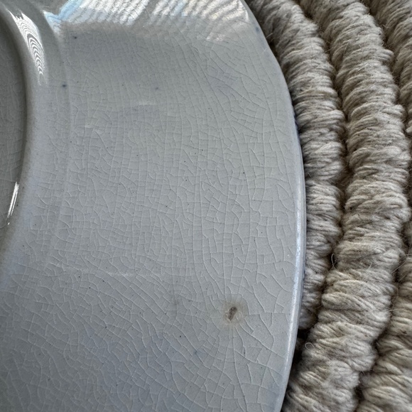 Pre-owned Flow Blue & White 8" Plate. Upper Hanley VICTORIA Pottery of England - Picture 6 of 8